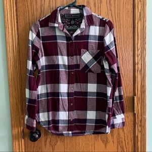 Purple & navy blue flannel